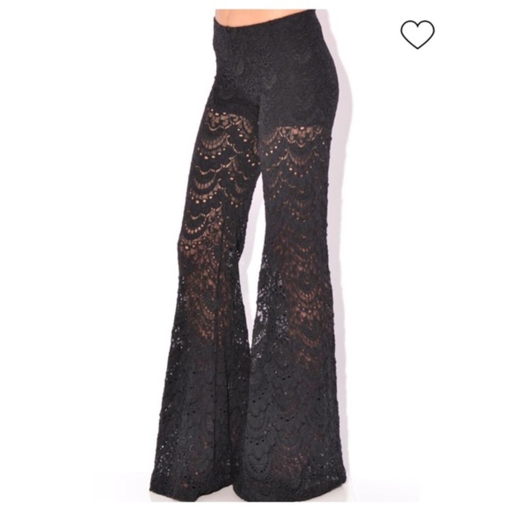 Nightcap Spanish Lace Flare Pants